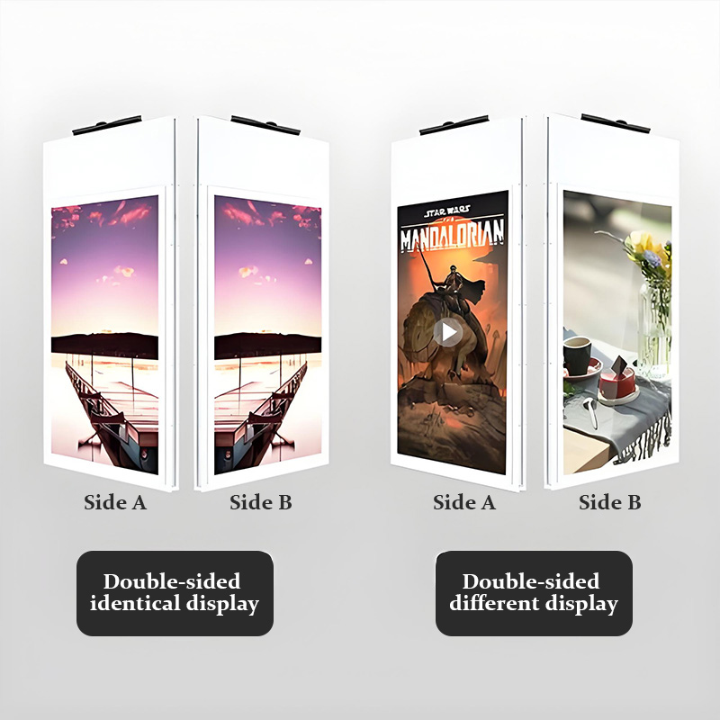 Suspended Dual-Screen Advertising Display2