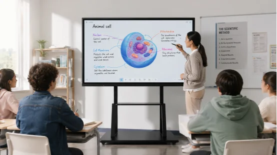 Interactive flat panel for classroom teaching