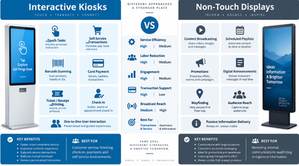 Interactive Kiosks vs. Non-Touch Displays Which Has Higher ROI